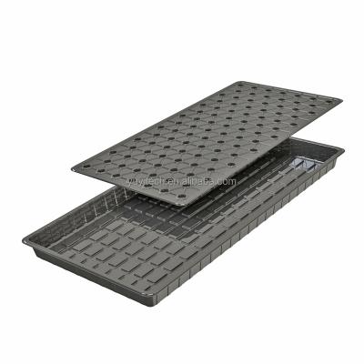 China Bottom Tray With Lid Agricultural Nursery Planting 1.5m Width Large Thick Black Plastic Hydroponic Tray With Lid for sale