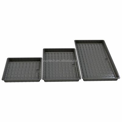 China Custom 3x3 3x6 3x8 4*4 4x8 4x12 Large Individual Custom Deep Greenhouse Plastic EB Flood Hydroponic Flow Tray For Hydroponics for sale