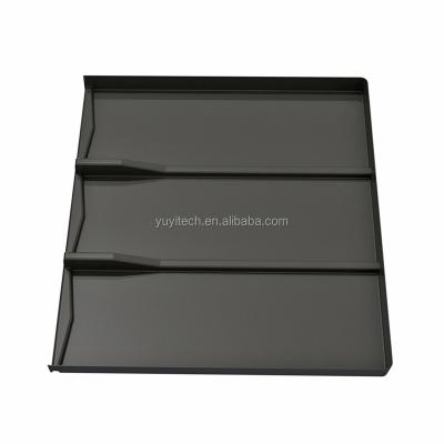 China 1.2m Heights Cattle Sheep Barley Green Fodder Triple Bowl Custom 0.6m Growing Black Plastic Trays For Hydroponic Fodder System for sale