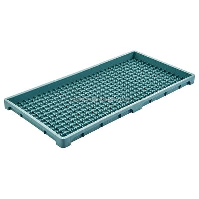 China Reusable Heavy Duty Stackable Flat Polypropylene Paddy Nursery Planting Rice Seedling Plastic Tray For Rice Seedling Paddy Transplanter for sale