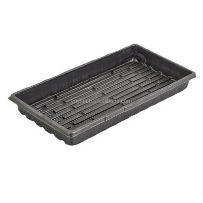 China Seedling Garden Nursery Plant Raising BPA Black Microgreen Heavy Duty Shallow Free Plastic Dish 1020 Trays With and Without Drain Holes for sale