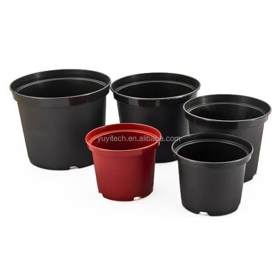 China CLASSIC Cheap Large Outdoor Black Round Plastic 1 2 3 5 Large 10 Gallon PP Garden Nursery Flower Plant Pots With Drainage Holes Wholesale for sale