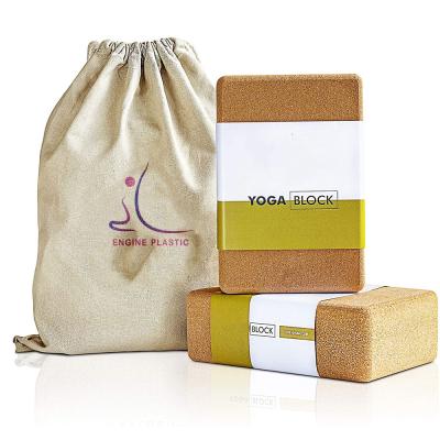 China High Density Soft Balance Brick Organic Fitness Yoga Block Cork Yoga Block High Density Brick for sale