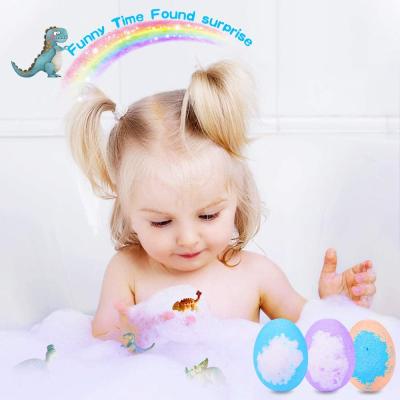 China Best Home Spa 2021 Hotel Spa Well Sell Wholesale Organic Vegan Bath Bomb With Toys Inside Dinosaur Egg Bath Bombs. for sale