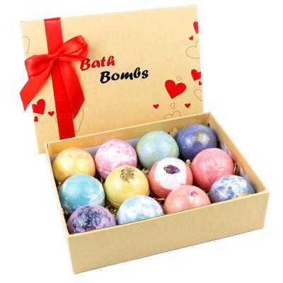 China Hotel Spa Home Spa Customized Packaging Bath Fizzies Bath Oil CBD Bath Bombs Gift Set for sale