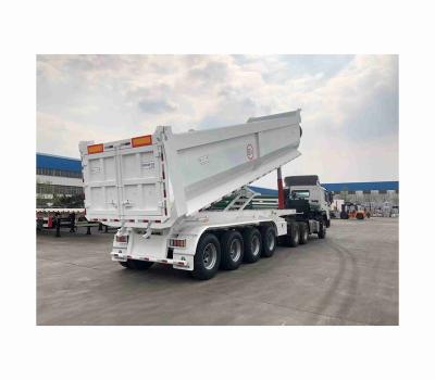 China Low Price Guarantee Quality Tractor Trailer Dump 4-axis Self-unloading Semi-trailer for sale