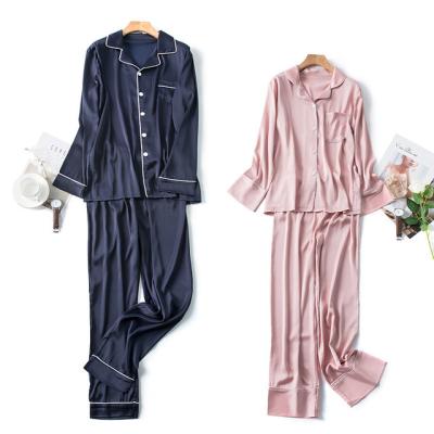 China New Fashion QUICK DRY Pajamas Wholesale 2 Piece Pijamas Pajamas Girls Pajamas Long Sleeve Couples Nightgowns Sets Set Women for sale