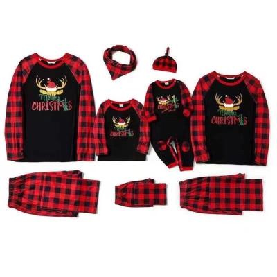 China QUICK-DRY Red Plaid Parent-child Outfit Kids Family Matching Pajamas Christmas Baby Pajamas Adult Christmas Pajamas for sale