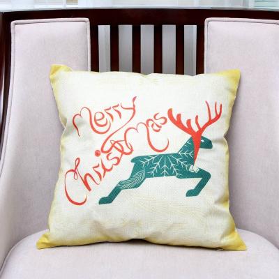 China Decorative Shining Christmas Decoration LED Lights Cushion Throw Canvas Christmas Magic Flashing Pillow Covers for sale