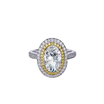 China Exquisite Workmanship Fine Quality S925 Sterling Silver 18k Gold Plated Zircon Ring (With Certificate) for sale