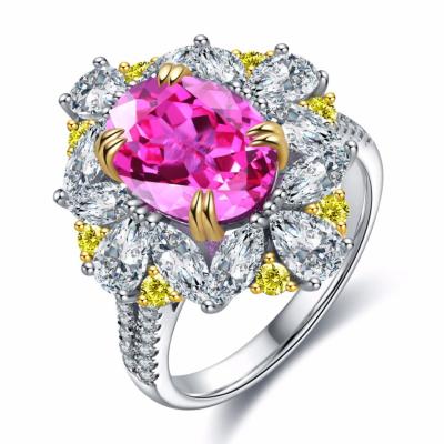 China Exquisite Workmanship Sell Well New Type S925 Sterling Silver 18k Gold Plated Artificial Ruby Ring (With Certificate) for sale