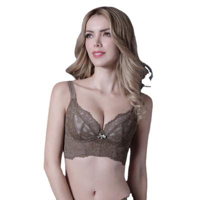 China One-piece Adjustable bra Anti-sag retraction Bra Large breasts and small underwear women's push-up no underwire bra summer thin for sale