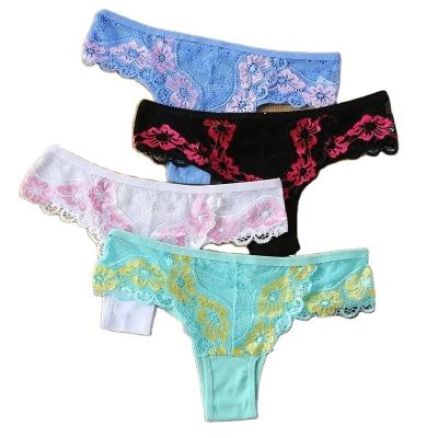 China Breathable CINVIK Sexy Panties Cotton Women G-String Solid Color Printing Female UnderpantsThong Underwear Pantys Low-Waist Lingerie Briefs for sale