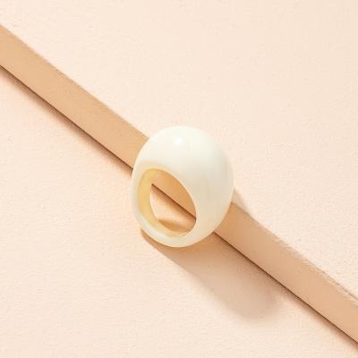 China New Retro Drop Water Fashion Simple Acrylic Shape Ring Women's European And American Ins Fashion Street Shoot Thumb Ring for sale