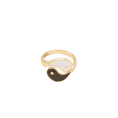 China New Chinese style Taiji Yin-Yang Chinese style celebrity fashion index finger ring female opening adjustable chat FASHIONABLE online ring for sale