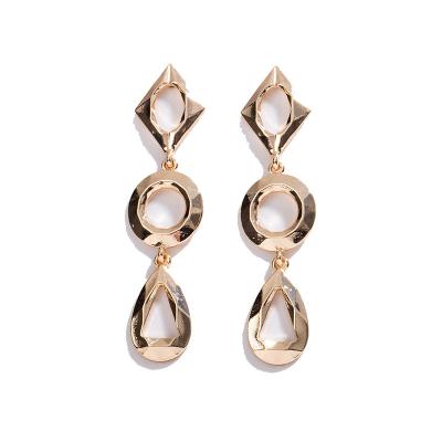 China BOHEMIA circle metal earrings fashion simple temperament face online celebrity show thin earrings for sale