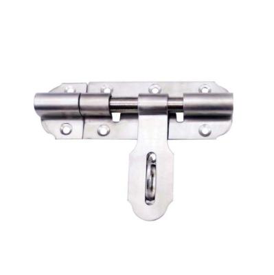 China Traditional thickened stainless steel household bolt with open-mounted lock woooden door latch for sale