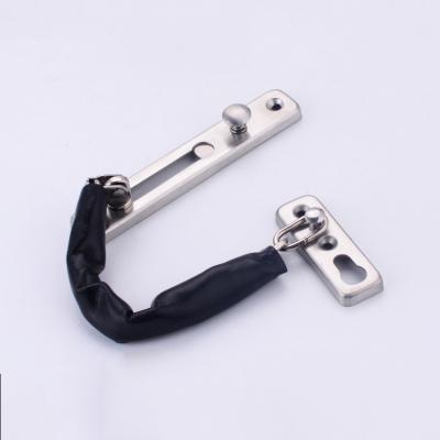 China Anti-theft thicken stainless steel anti-theft chain with black holster security door chains for home for sale