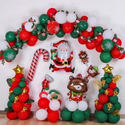 China New Popular Christmas Decoration Set Santa Claus Merry Christmas Snowman Set Mixed Color Latex Balloon for sale