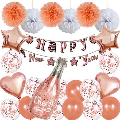 China 2022 New Years Popular Set Aluminum Foil Number Balloons Letter Balloon 2022 New Year's Eve Balloon Decoration for sale