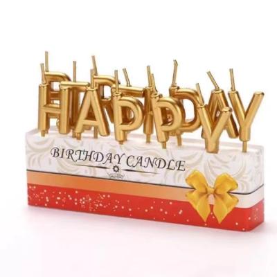 China Birthday Happy Birthday Cake Candles Birthday Decoration Letter Candle Party Birthday Candles for sale