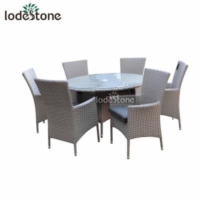 China Weather Resistant Modern Popular Home Patio Dining Table And Chair Set Outdoor Furniture for sale