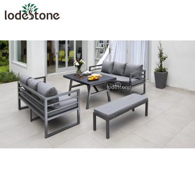 China New Design All Weather Outdoor Furniture Aluminum Garden Sofa Set Garden Furniture for sale