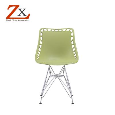 China Cafe Restaurant Adjustable Metal Base Plastic Polypropylene Plastic Dining Chair (Height) for sale