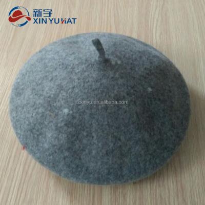 China breathable & Custom made winter waterproof kint sheepskin woman wool beret hat for sale