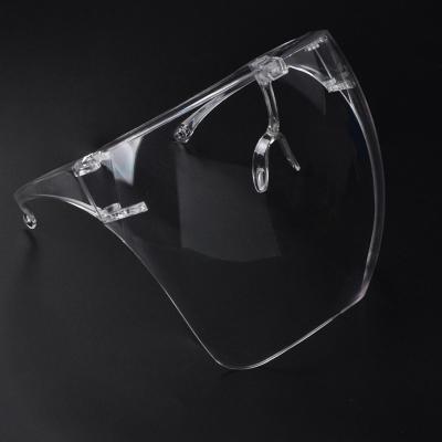 China Multifunctional reusable plastic transparent protective mask goal welding mask sunglasses protector with high quality for sale