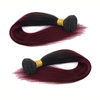 China 100% Wholesale Hair Color 99j Double Ended Hair Weaves Red Braiding Hair for sale