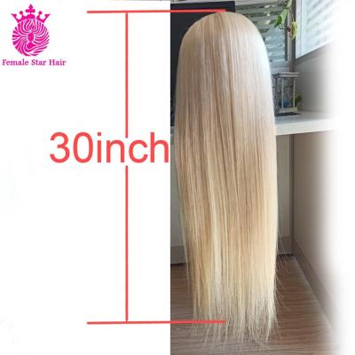 China Brzilian Viring Human Hair 613 Full Lace Human Hair Wig Wave 30inch #613 Blonde Wig for sale