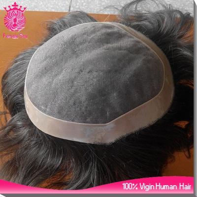 China Free Style Remy Hair Men Toupee , Natural Hair Wigs For Man for sale