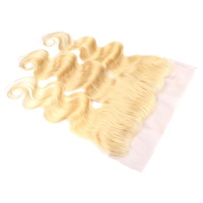 China High Quality Blonde Lace Body Wave 613 Human Hair Frontal Closure With Baby Hair for sale