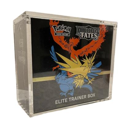 China ETB Pokemon Booster Case Pokemon Booster Box Case Protector Elite Trainer Acrylic ETB Box Cover Protective Magnetic Box for sale