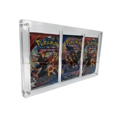 China Mordern MingShi China Manufacture Pokemon Cards Booster Pack Acrylic Display Case/pokemon Booster Box PSA Trading Cards Holder for sale