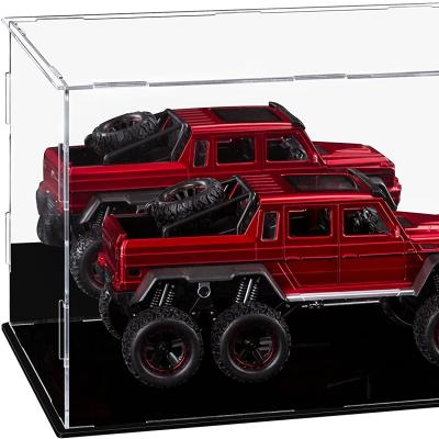 China Protective Acrylic Black Mirrored Display Case Display Box Model Showcase for sale