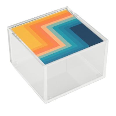 China MINGSHI Small Sustainable Candy Nut Storage Box With Sliding Lid Custom Acrylic Square Box for sale