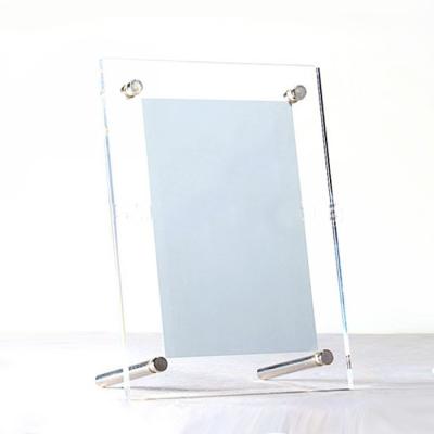 China MINGSHI A3 A4 A5 A6 Eco-friendly Clear Acrylic Photo Frames , Custom Acrylic Table Graphic Frame Boards for sale