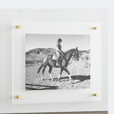 China MINGSHI Customized Size Eco-friendly Clear Acrylic Photo Frame , Wall Mounted Decorative Acrylic Photo Frames for sale