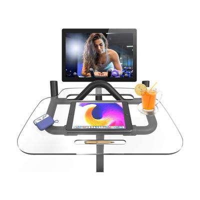 China MINGSHI Fitness Equipment Customized Peloton/Bike Laptop Tray Clear Acrylic Tray For Fitness Equipment for sale