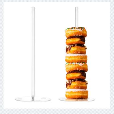 China MIINGSHI High Clear Lucite Round Acrylic Floating Donut Wall Display Clear Rack for sale