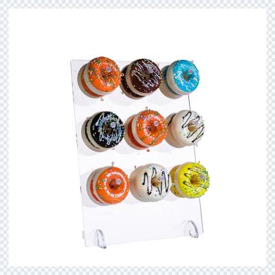 China Show Acrylic Clear Dount MINGSHI Party Donut Display Stand, Clear Donut Display Wall Rack for sale