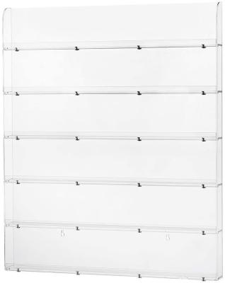 China Clear Acrylic Nail Polish Rack Organizer 66-90 Bottles Display Rack 6 Shelves Nail Polish Wall Rack for sale