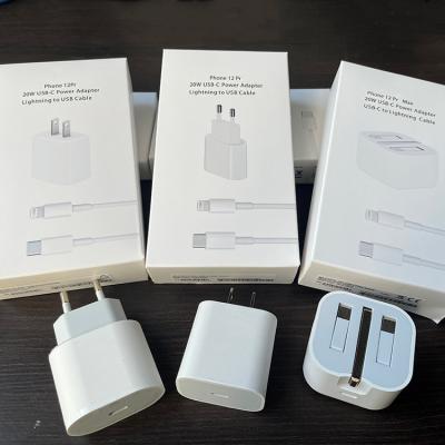 China Fast Charging Type C Cable Palladium 20W 3 Pin UK Plug Power Adapter Charger Set For Apple iPhone 12 13 Pro 20w USB-C Charger Adapter for sale