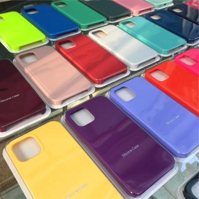 China Original Waterproof With Logo Liquid Silicone Phone Cases For iphone 13 pro Luxury Phone Case For Apple iphone 11 max 12 pro case for sale