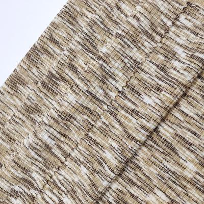 China Stretch Spandex Rib Yarn Dyed Fabric Top Quality Soft Customized Elastic Knitted Dyed Polyester Clothes for sale