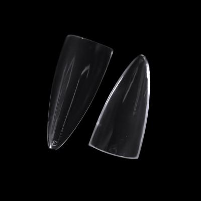 China Nail stiletto tips 550Pcs XL XXL Full Cover Artificial Nail Tips False Nail Clear Clear Stiletto Tips With Case for sale