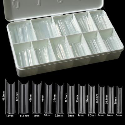 China Fashion Full Cover Soft Gel Nail Tips FHER Fashion Nail Art Product Long Tip C Curve Coffin Nail Tips For Box Women Acrylic Nail Beauty for sale