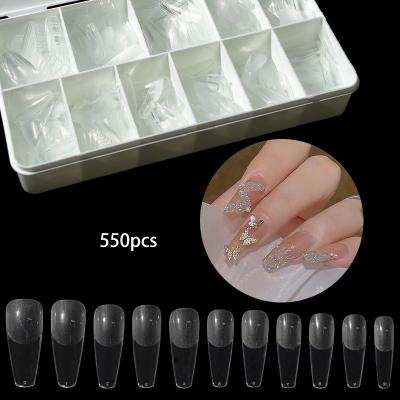 China Fashion Gel Nail Tips FHER Factory Supply Fake Almond Square Stiletto Tips Short Coffin Form Flexible Press On Gel Nail Tips for sale